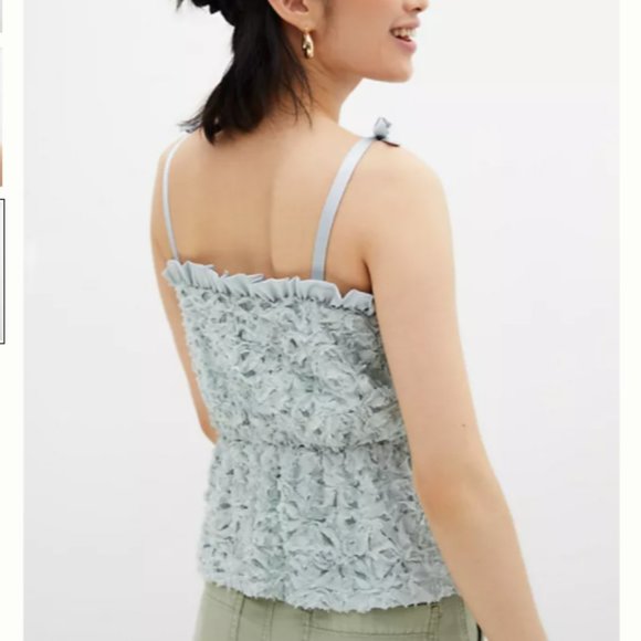 Anthropologie texture peplum top NWT light blue - Picture 5 of 10